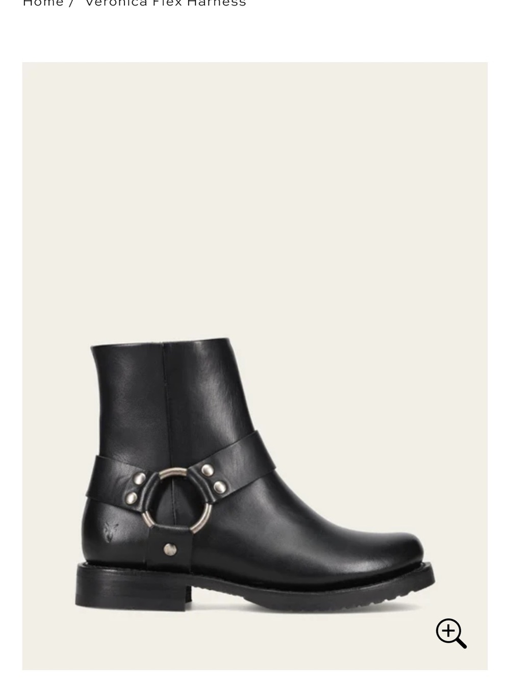 Frye Veronica Flex Harness Black Leather Ankle Boot